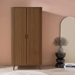 Schrank Holzlook mit Regal und Kleiderstange