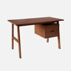 Schreibtisch Heveaholz und Eichenfurnier mit 2 Schubladen