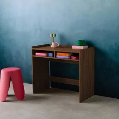 Schreibtisch Holzdekor mit 2 Ablagen