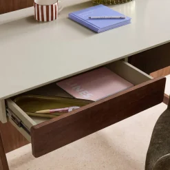Schreibtisch Holzdekor 2 Schubladen