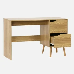 Schreibtisch mit 2 Schubladen mit Holzdekor