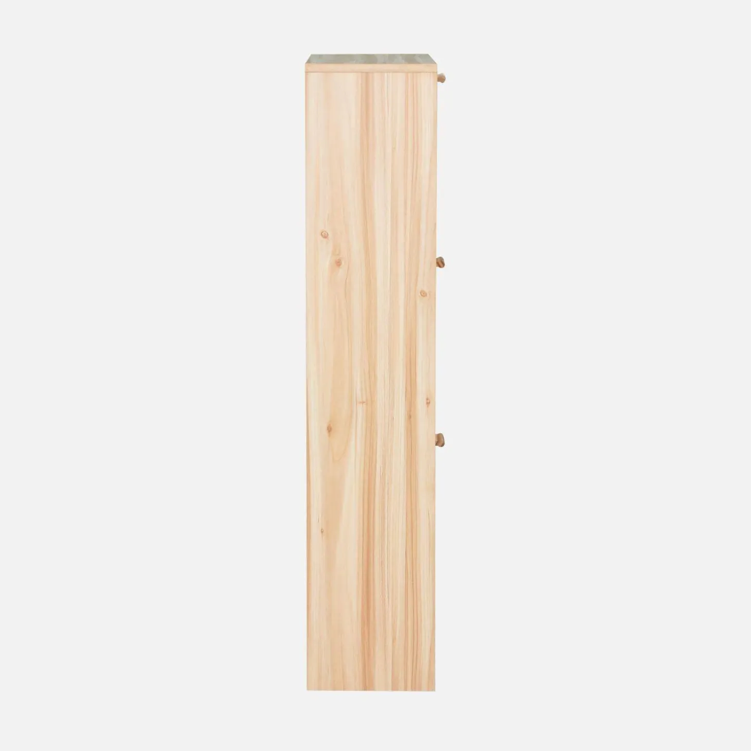 Schuhmöbel 3 Türen Rattan-Geflecht und Holzdekor