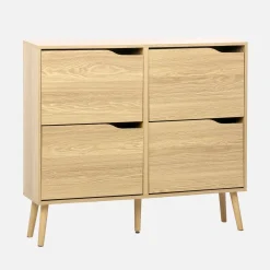 Schuhschrank Holzdekor 4 Klapptüren