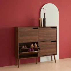 Schuhschrank Holzdekor 4 Klapptüren