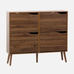 Schuhschrank Holzdekor 4 Klapptüren