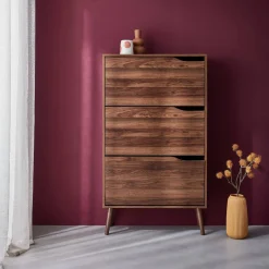Schuhschrank Holzdekor 3 Klapptüren