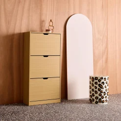 Schuhschrank Holzdekor 3 Schubladen