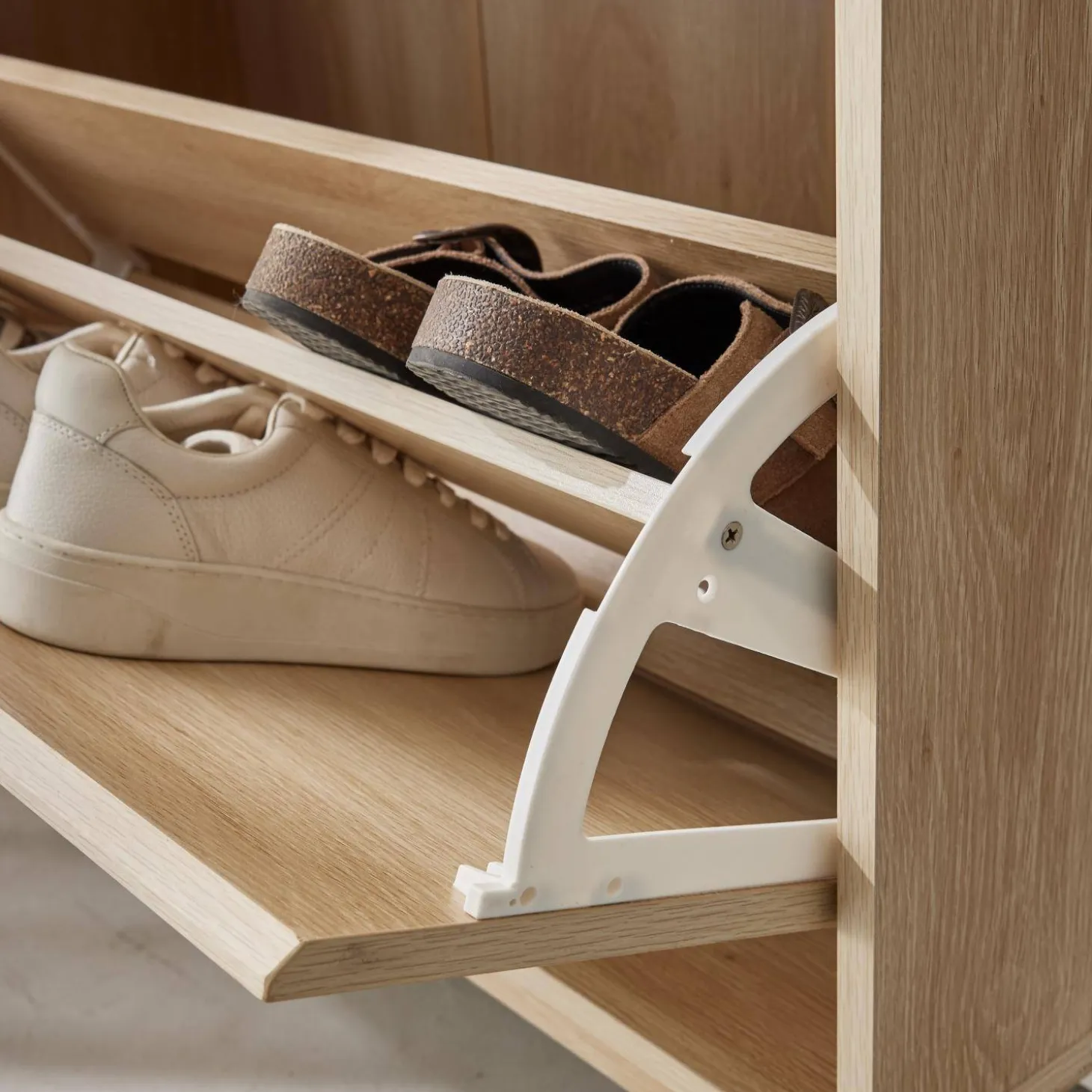 Schuhschrank 3 Türen Naturholzdekor
