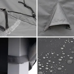 Schutzhülle dunkelgraues Polyester für Gartentische