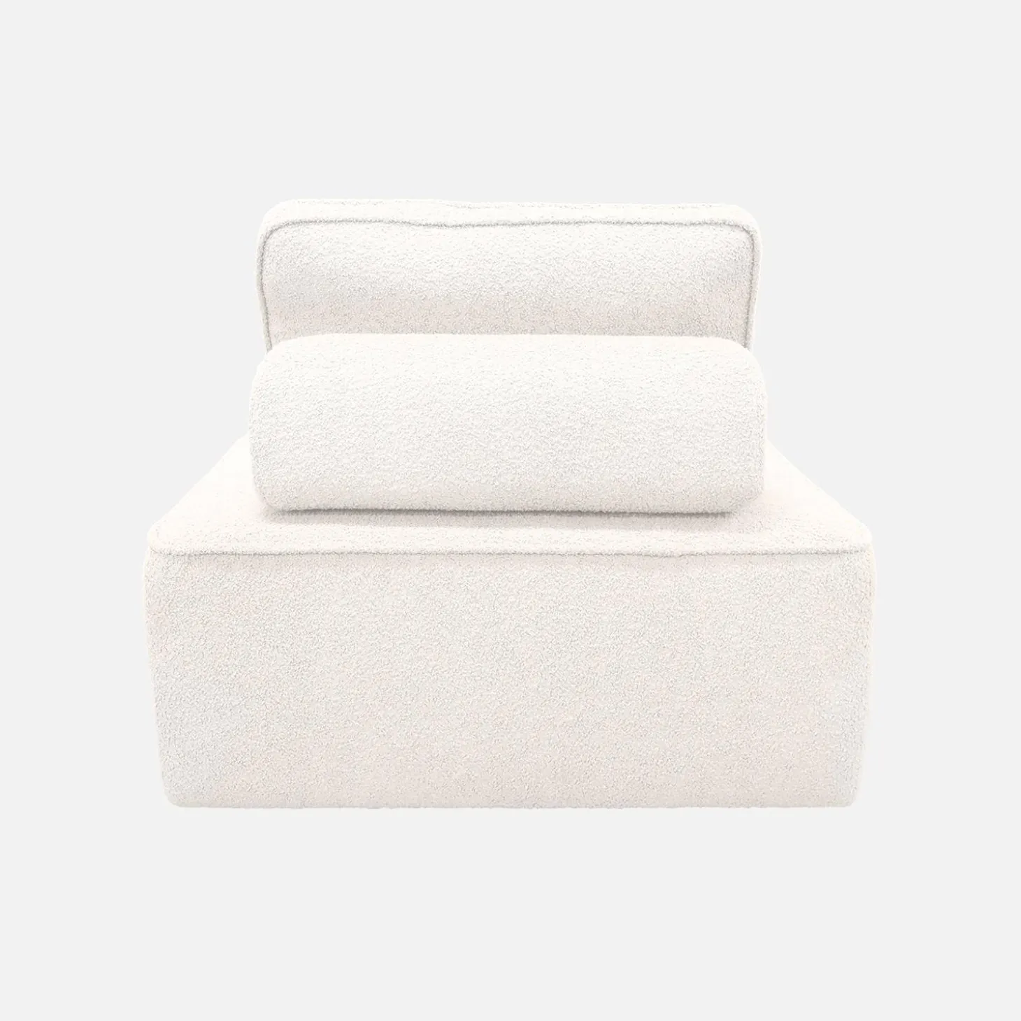 Sessel Einsitzer für modulares Bouclé-Sofa
