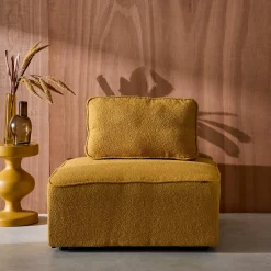 Sessel Einsitzer für modulares Bouclé-Sofa