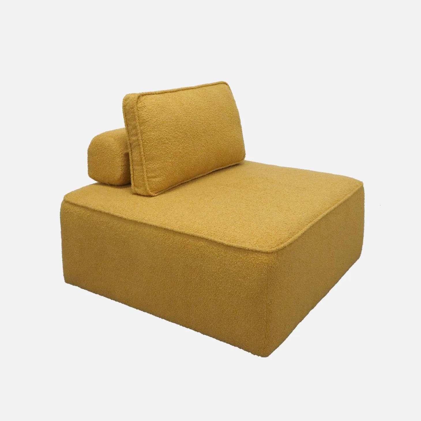 Sessel Einsitzer für modulares Bouclé-Sofa