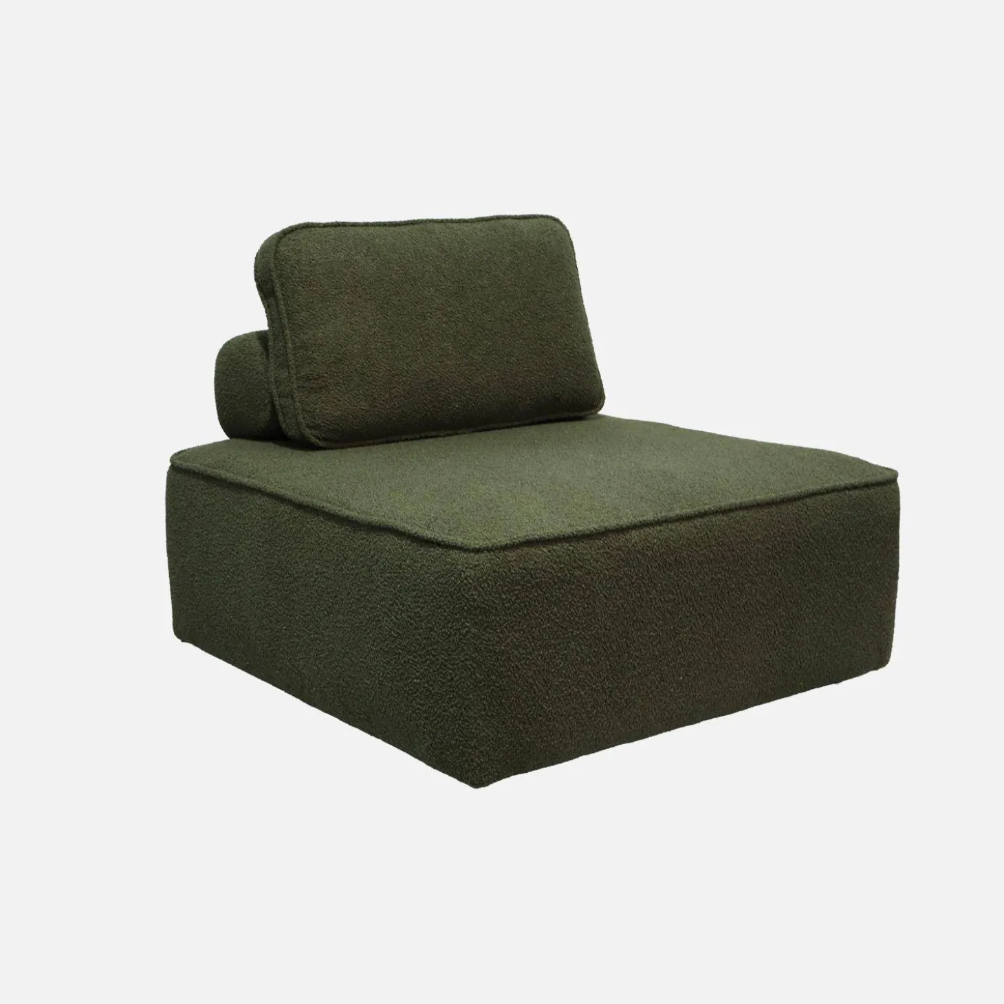 Sessel Einsitzer für modulares Bouclé-Sofa