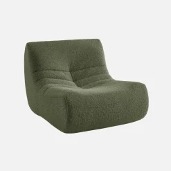 Sessel mit Bezug im Alpaka-Look