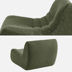 Sessel mit Bezug im Alpaka-Look