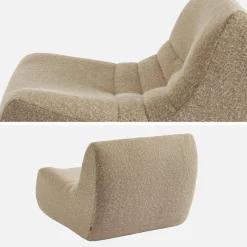 Sessel mit Bezug im Alpaka-Look