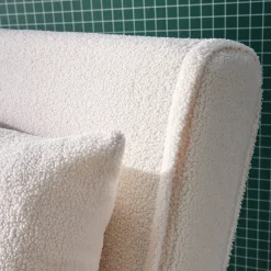 Sessel mit Bouclé-Bezug und Schlaffunktion 1 Person