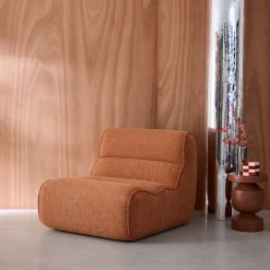 Sessel mit Chenille-Bezug 1-Sitzer