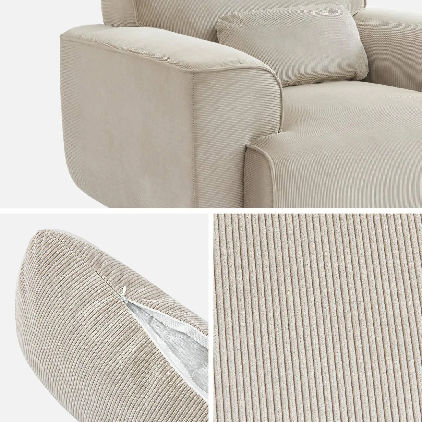 Sessel mit Cordbezug