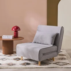 Sessel mit Holzgestell und Schlaffunktion für 1 Person
