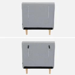 Sessel mit Holzgestell und Schlaffunktion für 1 Person