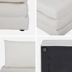 Sessel mit Schlaffunktion für 1 Person und Chenille-Bezug