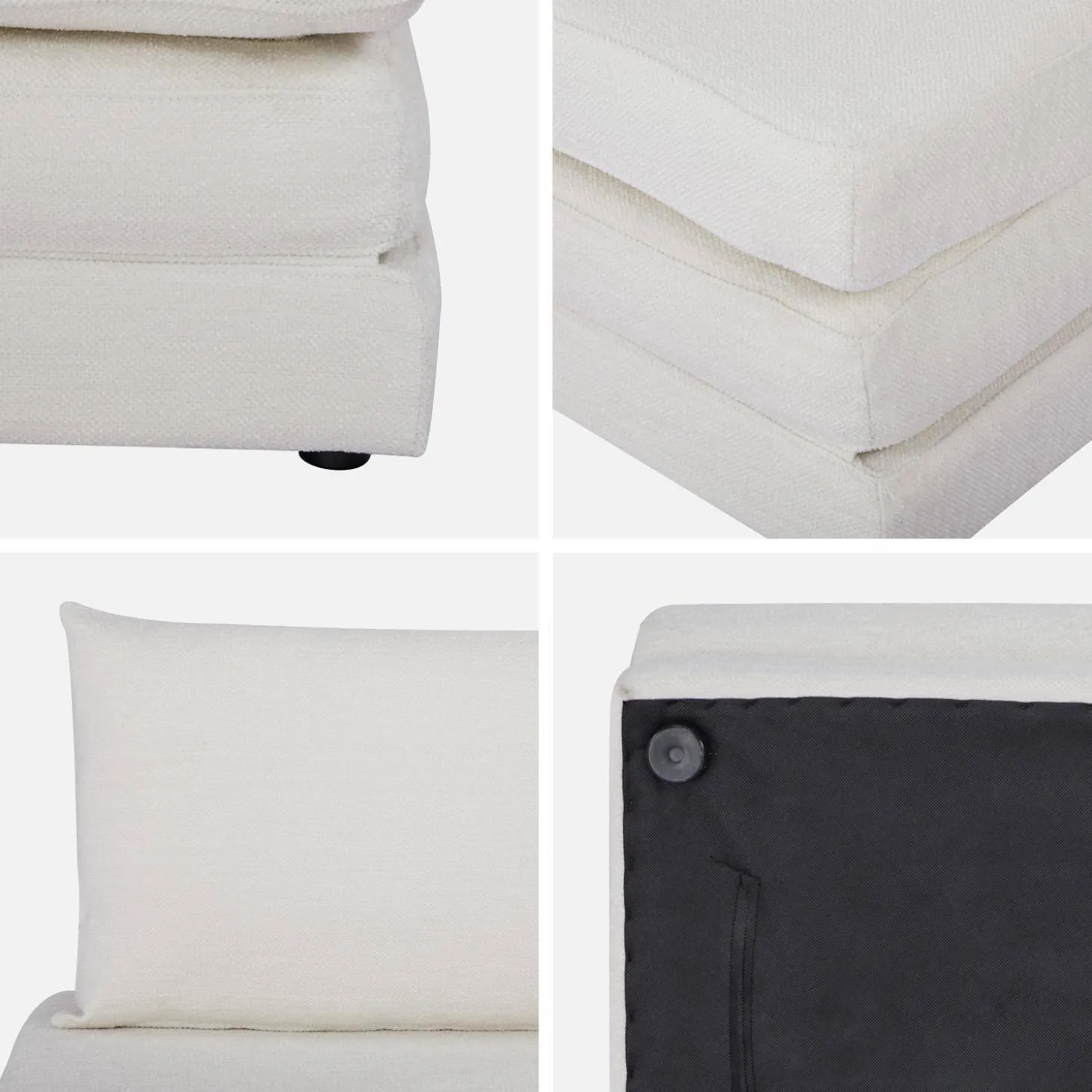 Sessel mit Schlaffunktion für 1 Person und Chenille-Bezug