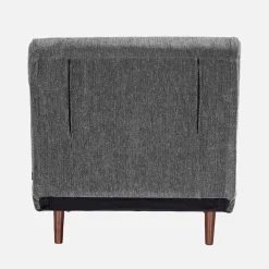 Sessel mit Schlaffunktion, Holzgestell und Chenille-Bezug, 1 Platz