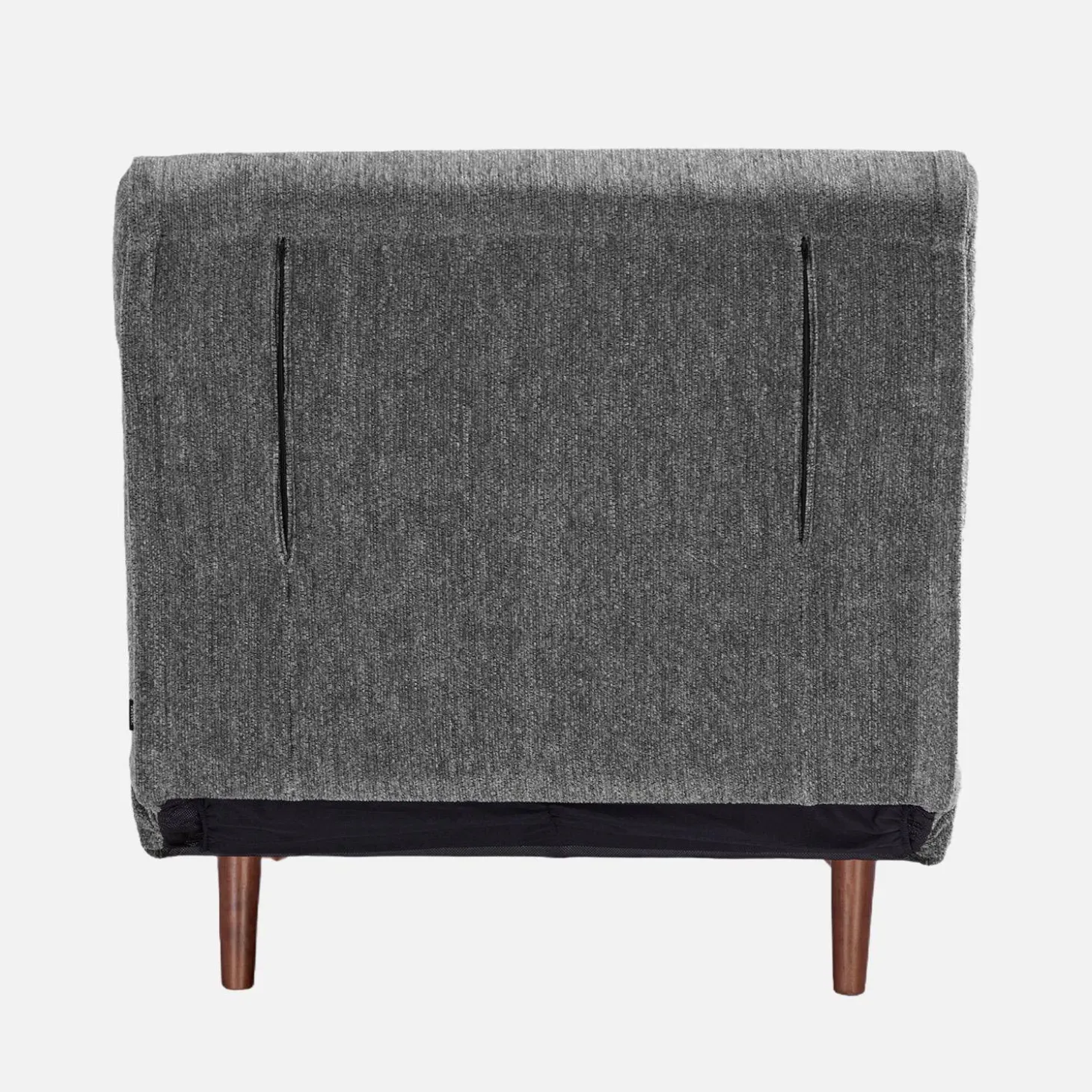 Sessel mit Schlaffunktion, Holzgestell und Chenille-Bezug, 1 Platz