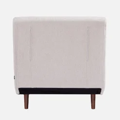 Sessel mit Schlaffunktion, Holzgestell und Chenille-Bezug, 1 Platz
