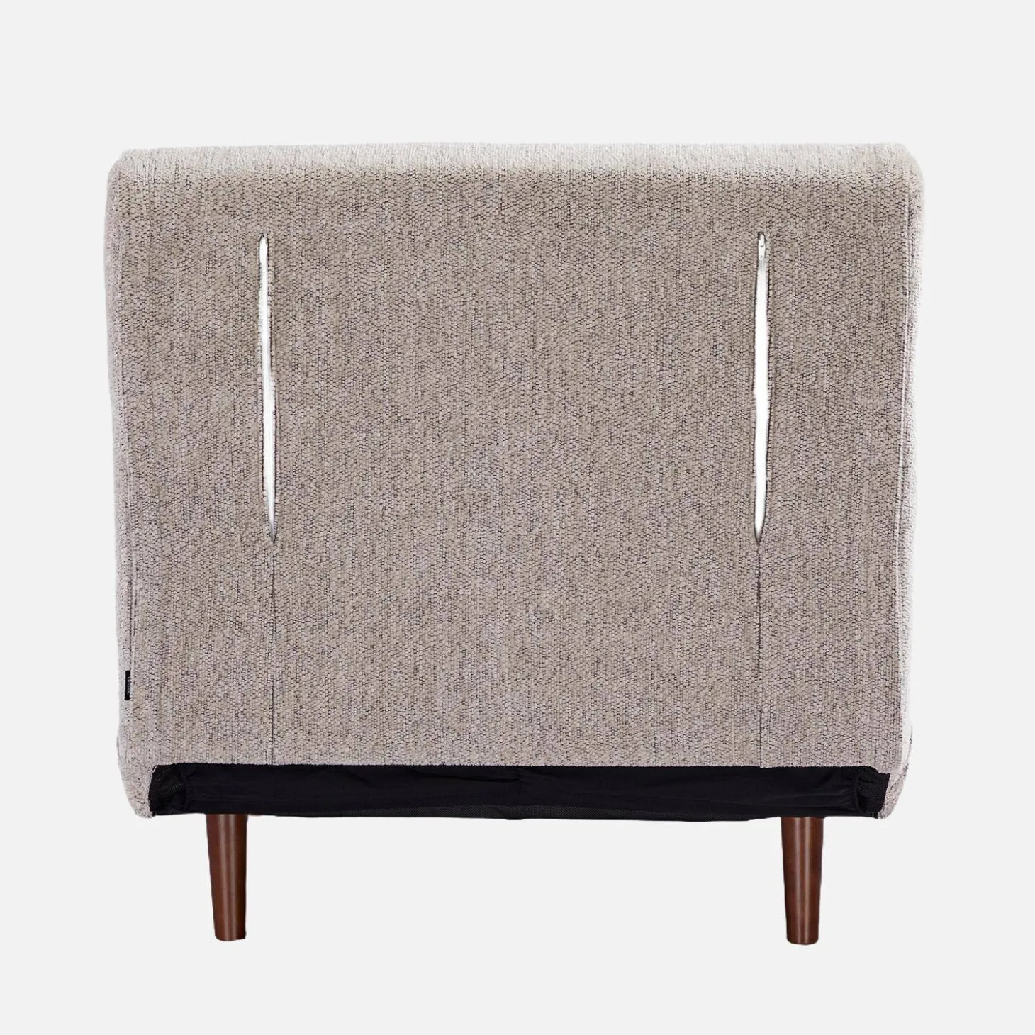 Sessel mit Schlaffunktion, Holzgestell und Chenille-Bezug, 1 Platz