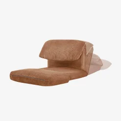 Sessel mit Schlaffunktion und breit geripptem Cordbezug