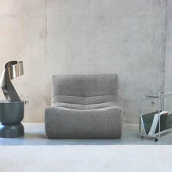 Sessel mit strukturiertem Bouclé-Bezug, 1 Sitzer