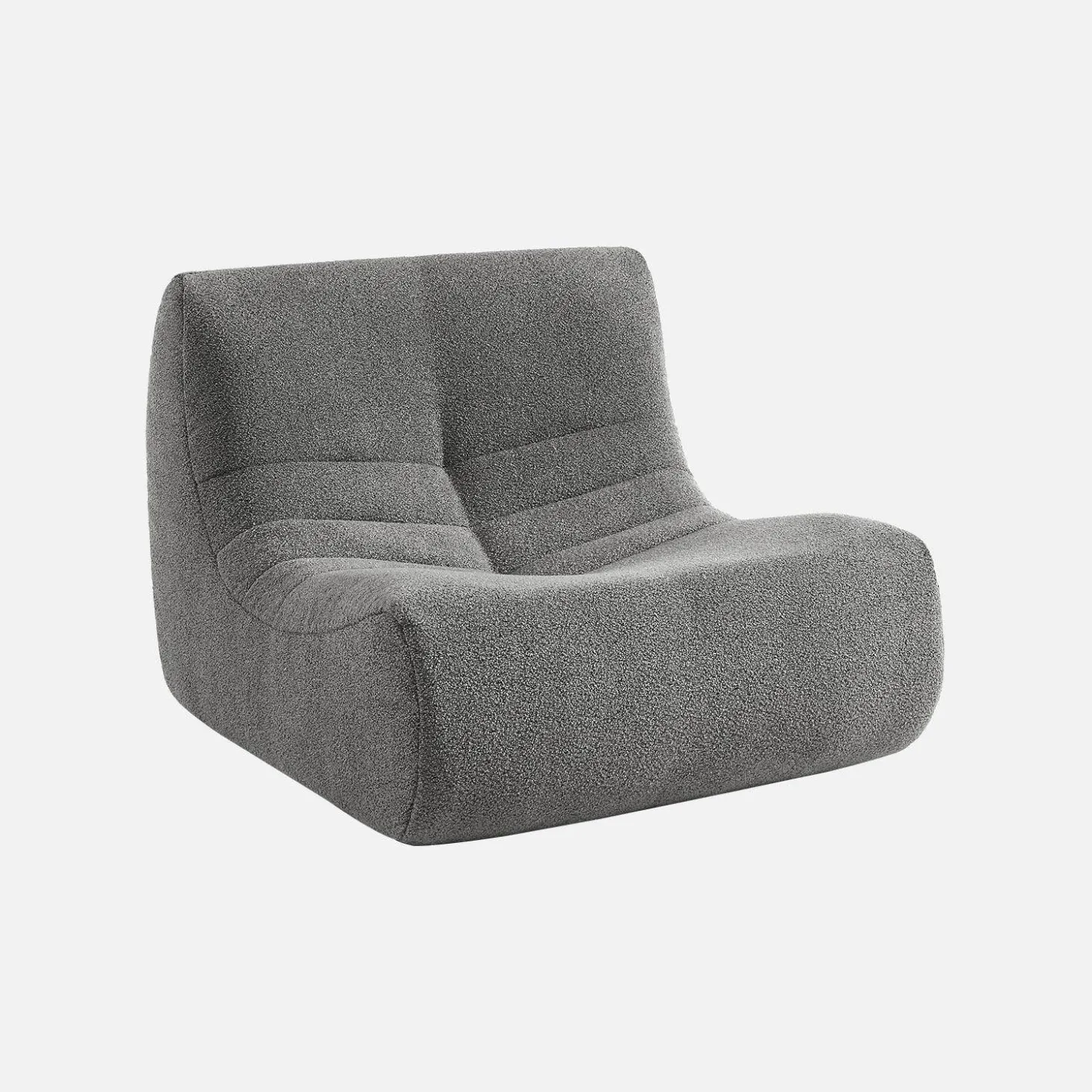 Sessel mit strukturiertem Bouclé-Bezug, 1 Sitzer