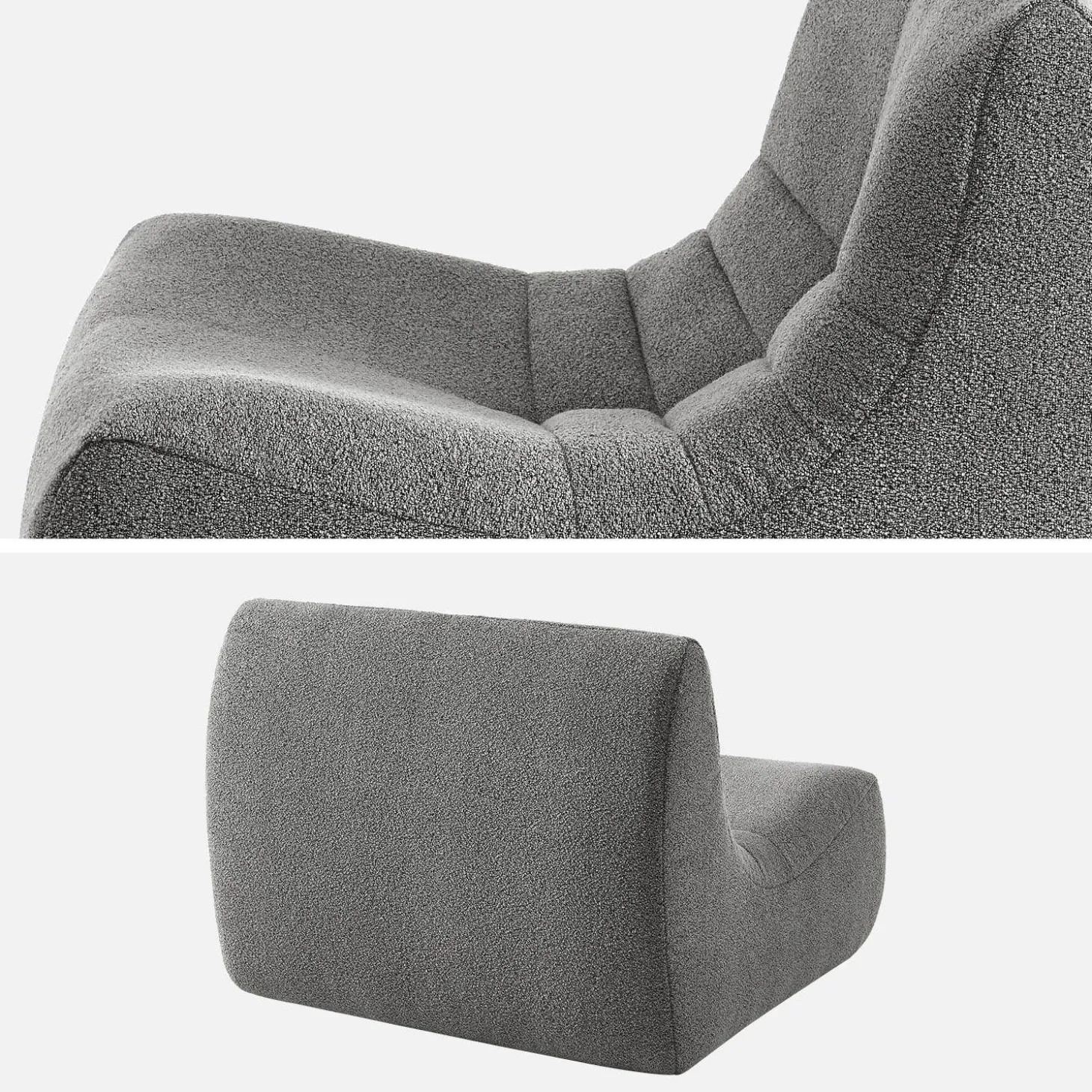 Sessel mit strukturiertem Bouclé-Bezug, 1 Sitzer