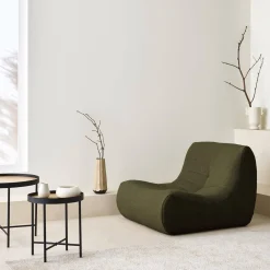 Sessel mit strukturiertem Bouclé-Bezug, 1 Sitzer