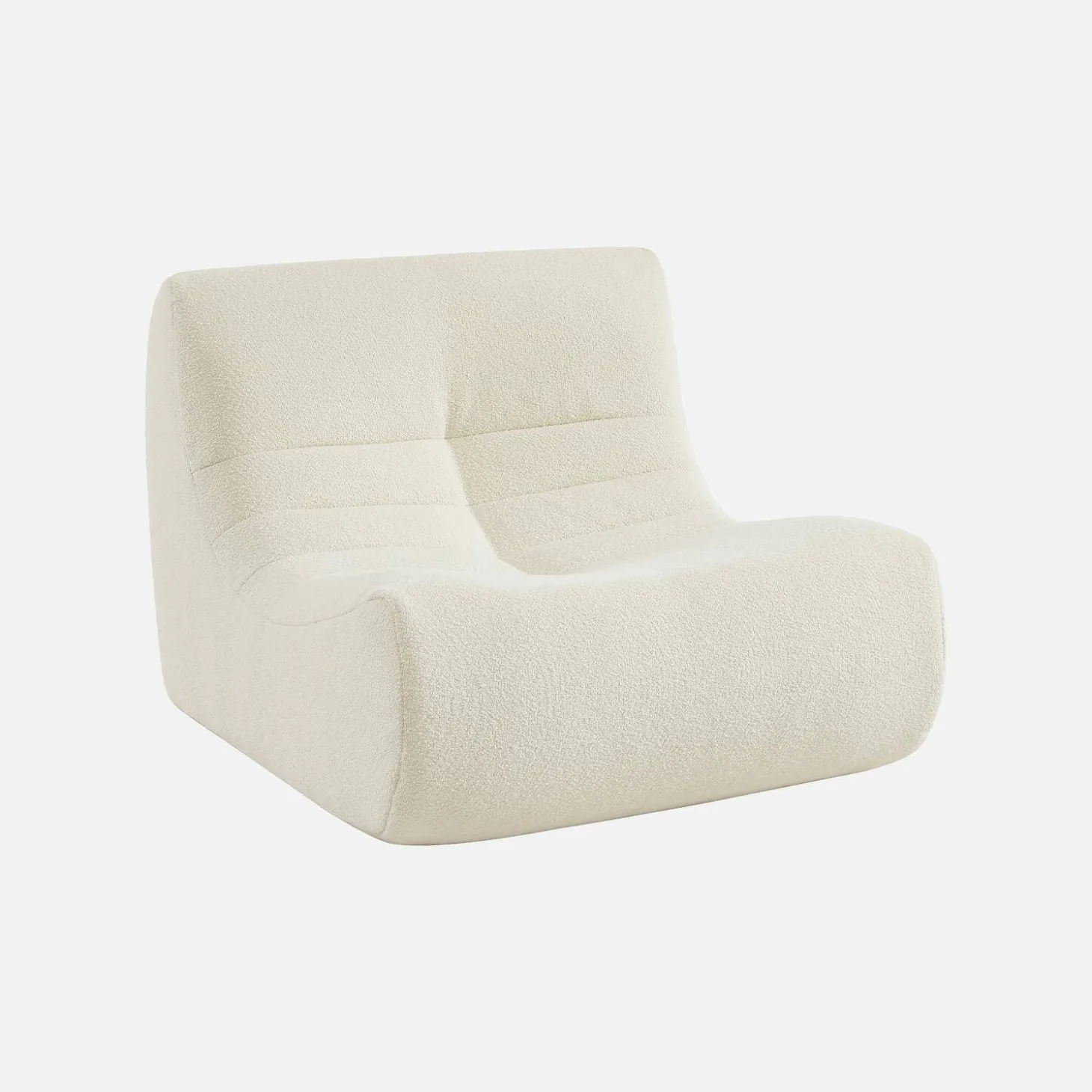 Sessel mit strukturiertem Bouclé-Bezug, 1 Sitzer