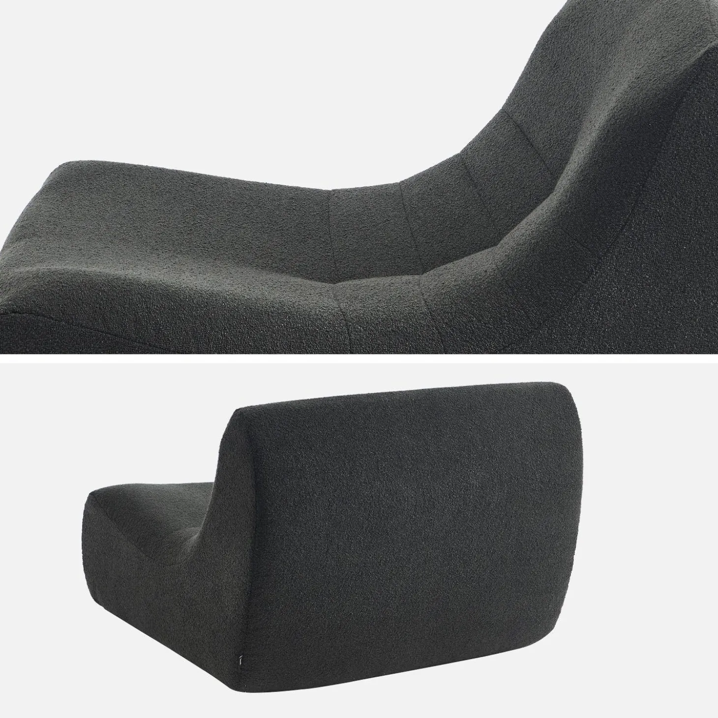 Sessel mit strukturiertem Bouclé-Bezug, 1 Sitzer
