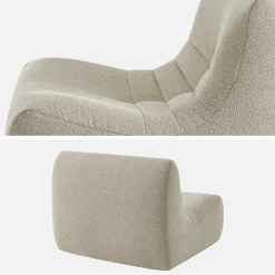 Sessel mit strukturiertem Bouclé-Bezug, 1 Sitzer