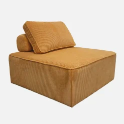 Sessel ohne Armlehne mit Cordbezug für ein modulares Sofa