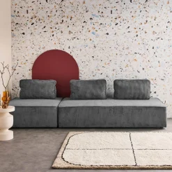 Sessel und 2-Sitzer Sofa mit Cordbezug
