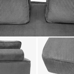 Sessel und 2-Sitzer Sofa mit Cordbezug