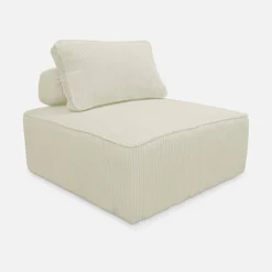 Sessel und 2-Sitzer Sofa mit Cordbezug