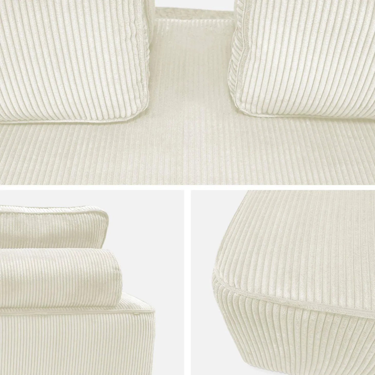 Sessel und 2-Sitzer Sofa mit Cordbezug