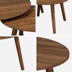 Set aus 2 runden Couchtischen