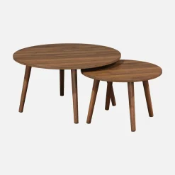 Set aus 2 runden Couchtischen