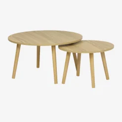 Set aus 2 runden Couchtischen