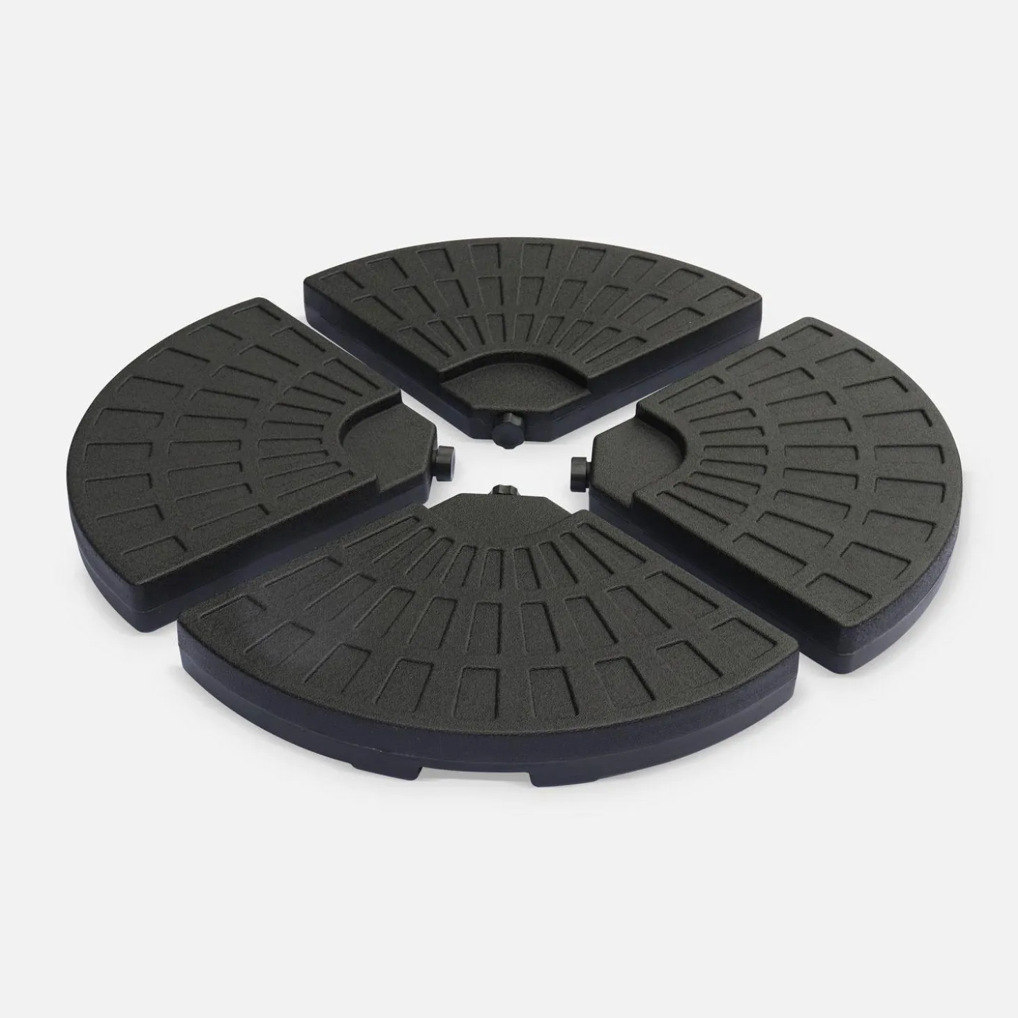 Set mit 4 abgerundeten Platten 48x48cm zum Beschweren von Ampelschirmen