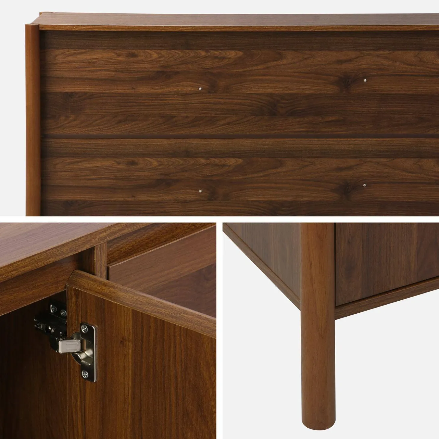 Sideboard Holzdekor 3 Türen 140 cm