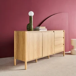 Sideboard Holzdekor 2 Türen 3 Schubladen 150 cm